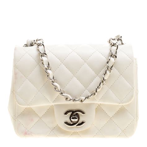 white chanel quilted chaise|Chanel White Quilted Purse .